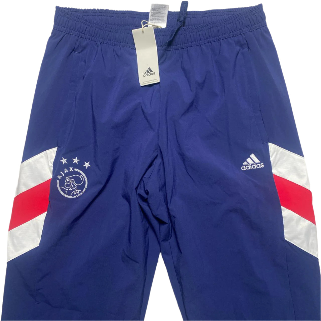 Adidas Ajax Navy Red and White Shell Trackpant Bottoms (M)