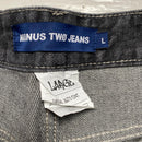 Minus Two Jeans Smiley Face Jorts Jean Shorts Grey (L)