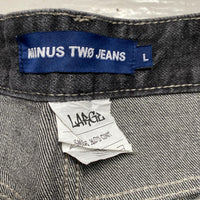 Minus Two Jeans Smiley Face Jorts Jean Shorts Grey (L)