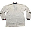 Mecca Vintage 90’s Long Sleeve White Red and Navy Stripe Rugby Jersey Quarter Zip (XL)