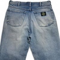 Stone Island Vintage 90’s Square Patch Baggy Light Blue Jeans (32W)