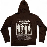 Clockwork Orange Brown and White Zip Hoodie