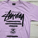 Stussy Lavender Purple and Black T Shirt (M)