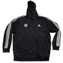 Adidas Manchester United Black and White Football Hoodie (2XL)