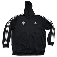 Adidas Manchester United Black and White Football Hoodie (2XL)