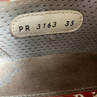 Prada Americas Cup White and Silver Vintage Trainers (UK 3)