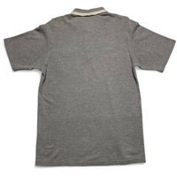 Burberry Vintage Burberrys Grey and White Polo Shirt (L)