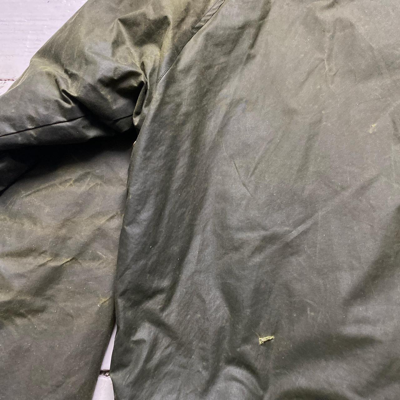 Burberry Burberrys Khaki Green Oilskin Long Trench Coat (XL)