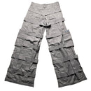 Criminal Damage Bondage Baggy Cargo Grey Combat Trousers (30W)