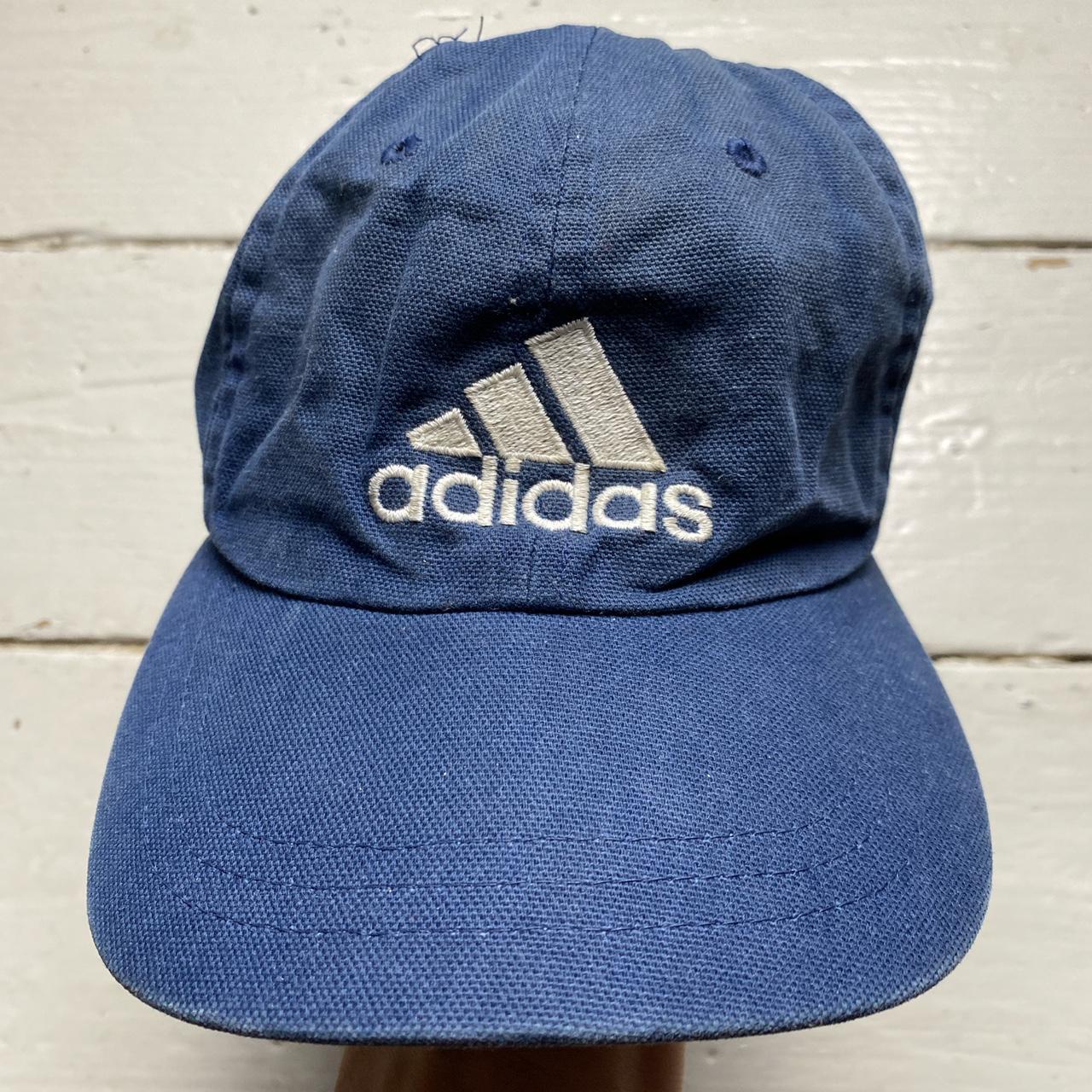 Adidas Navy and White Vintage Cap