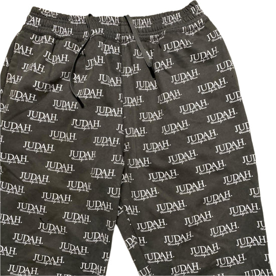 Judah Tribe Grey and White Baggy Joggers (XL)
