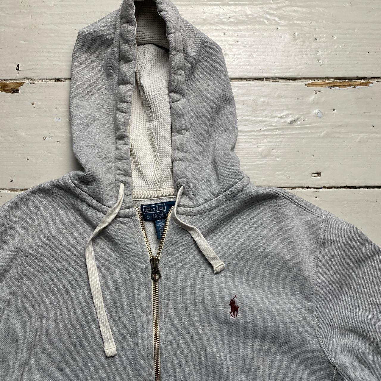 Polo Ralph Lauren Grey and Burgundy Pony Hoodie