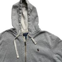Polo Ralph Lauren Grey and Burgundy Pony Hoodie (L)