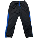 Adidas Black and Blue Stripe Shell Trackpant Bottoms (M)