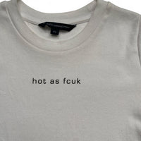 Hot as FCUK French Connection Womens White and Black Baby Tee Shirt (XS)
