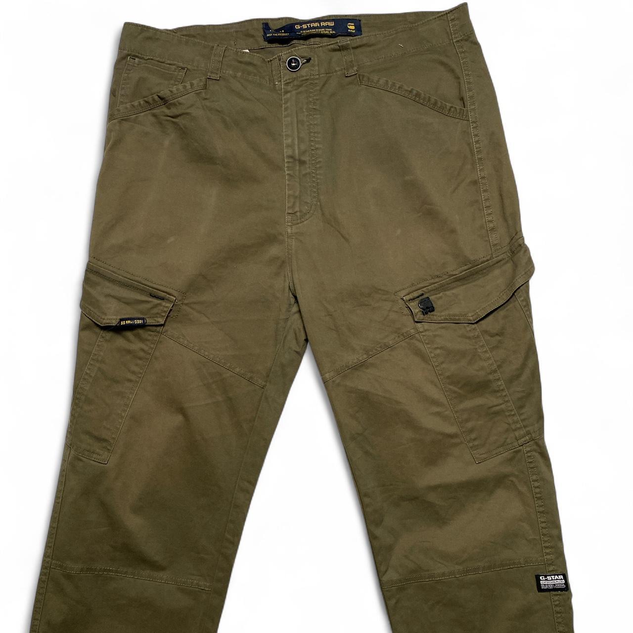 G Star Raw Khaki Olive Green Cargo Trousers
