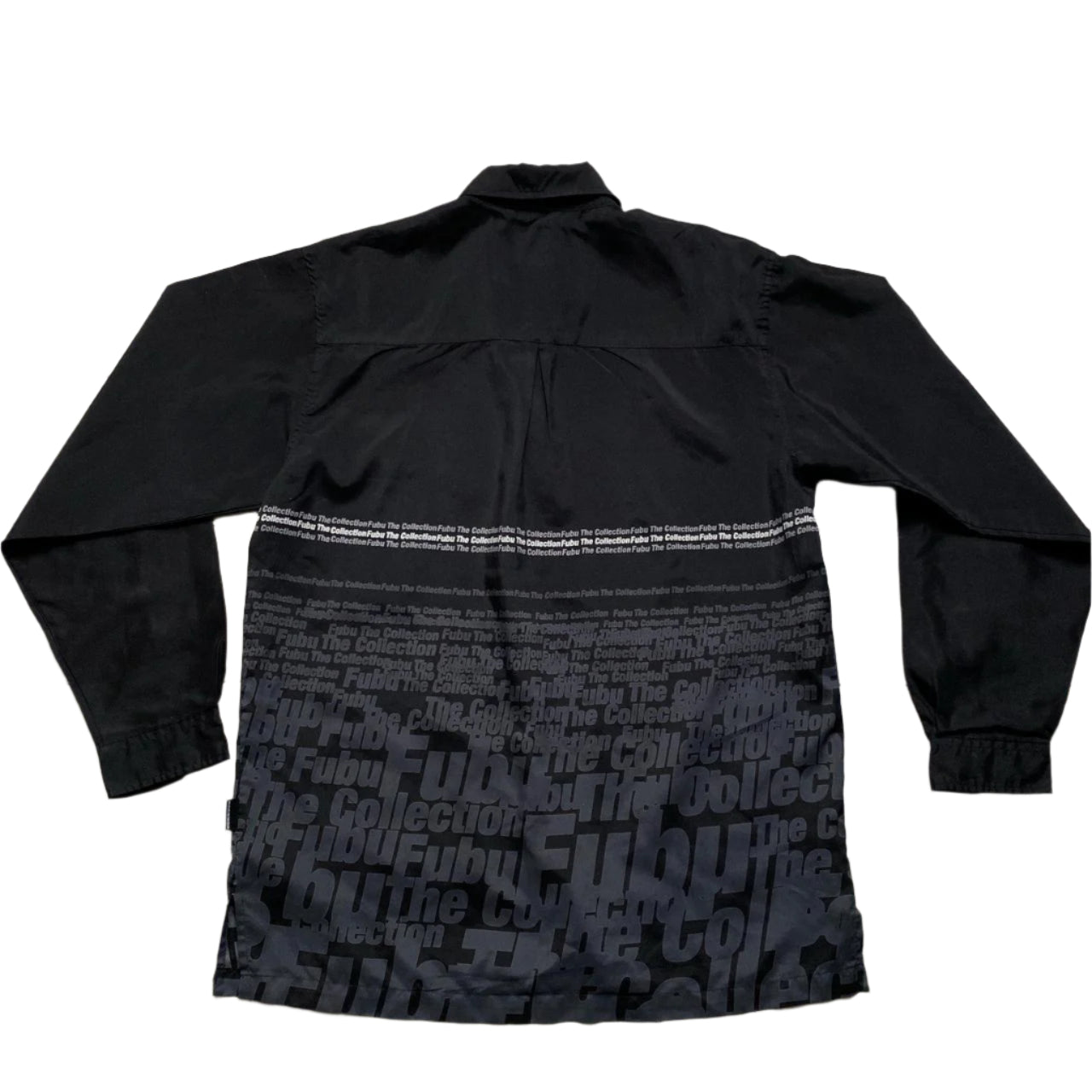 FUBU Vintage 90’s Black Grey and White Long Sleeve Shirt (M)