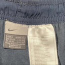 Nike Navy and White Double Swoosh Shell Trackpant Nylon Bottoms (M)