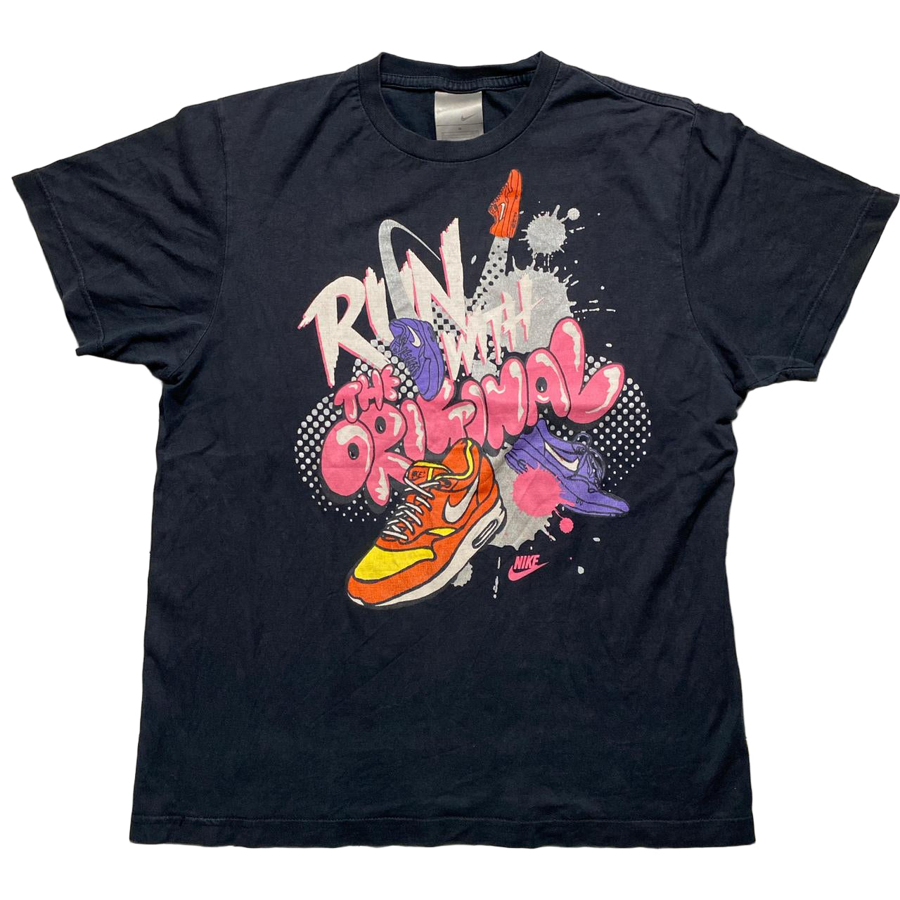 Nike Vintage Black Running T Shirt (M)
