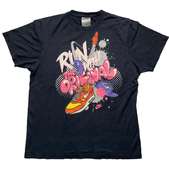Nike Vintage Black Running T Shirt (M)