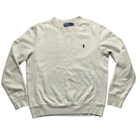 Polo Ralph Lauren Cream White Navy Pony Jumper (M)