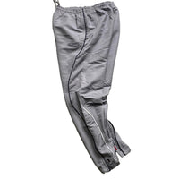 Reebok Vintage Shell Baggy Trackpant Bottoms Silver Navy and White (M)
