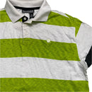 Rocawear Green White and Navy Polo Shirt (L)