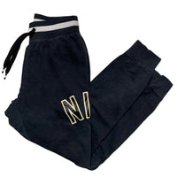 Nike Black and White Spellout Joggers (S)