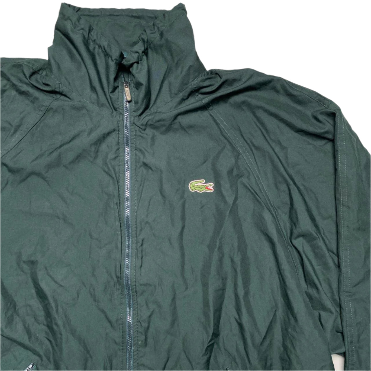 Lacoste Vintage Nylon Racing Green Tracksuit Jacket (XL)