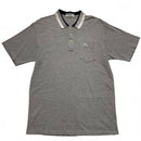 Burberry Vintage Burberrys Grey and White Polo Shirt (L)
