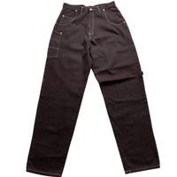 AMC Jeanswear Vintage 90’s Baggy Brown White Stitch Cargo Carpenter Jeans (32W)