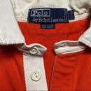 Ralph Lauren Polo Orange and Blue Long Sleeve Polo Shirt (L)