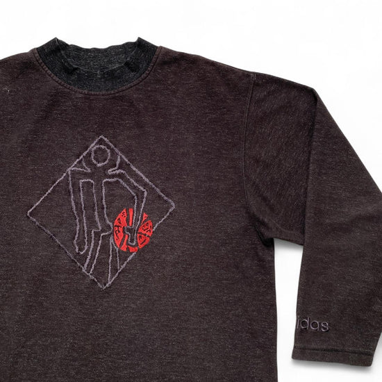 Adidas Vintage 80’s 90’s Basketball Jumper Grey and Red Embroidery