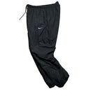 Nike Black and White Swoosh Shell Trackpant Baggy Bottoms (L)