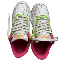 Nike Air Force 1 Vintage White Green and Pink (UK 5)