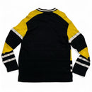 Akademiks Vintage y2k Black Yellow and White Long Sleeve Jersey T Shirt