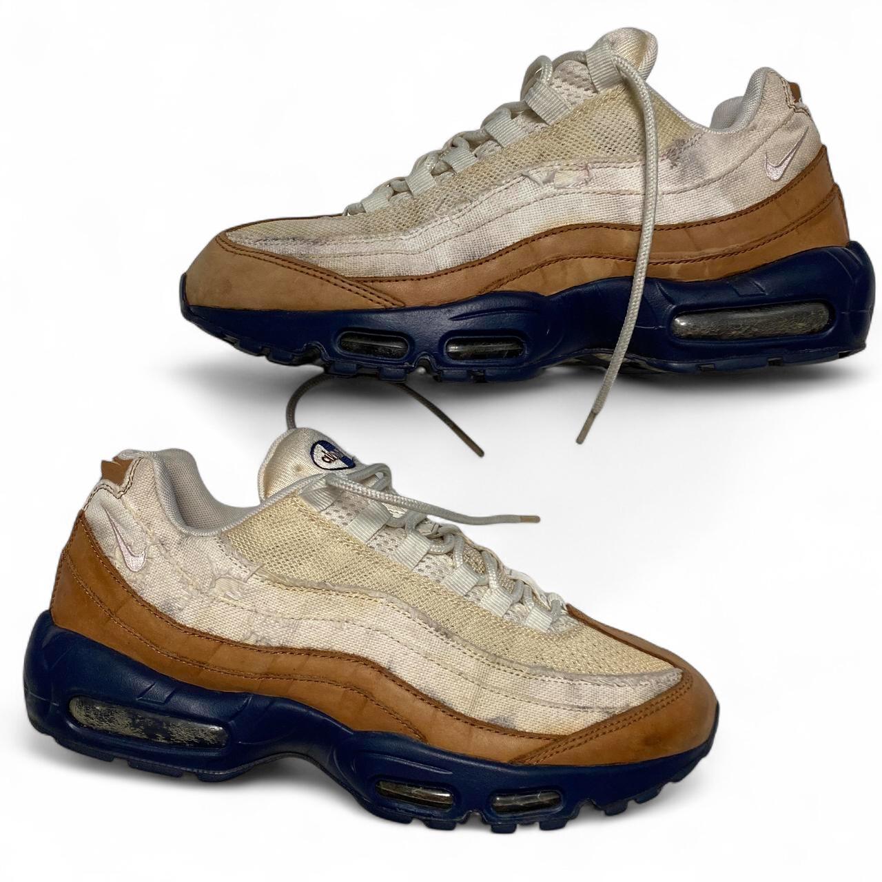 Nike Air Max 95 Brown Cream and Navy Trainers (UK 9)