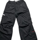 Criminal Damage Black and Red Cargo Baggy Combat Trousers (S)