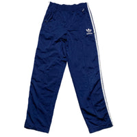Adidas Vintage Navy and White Trackpant Bottoms (XS)