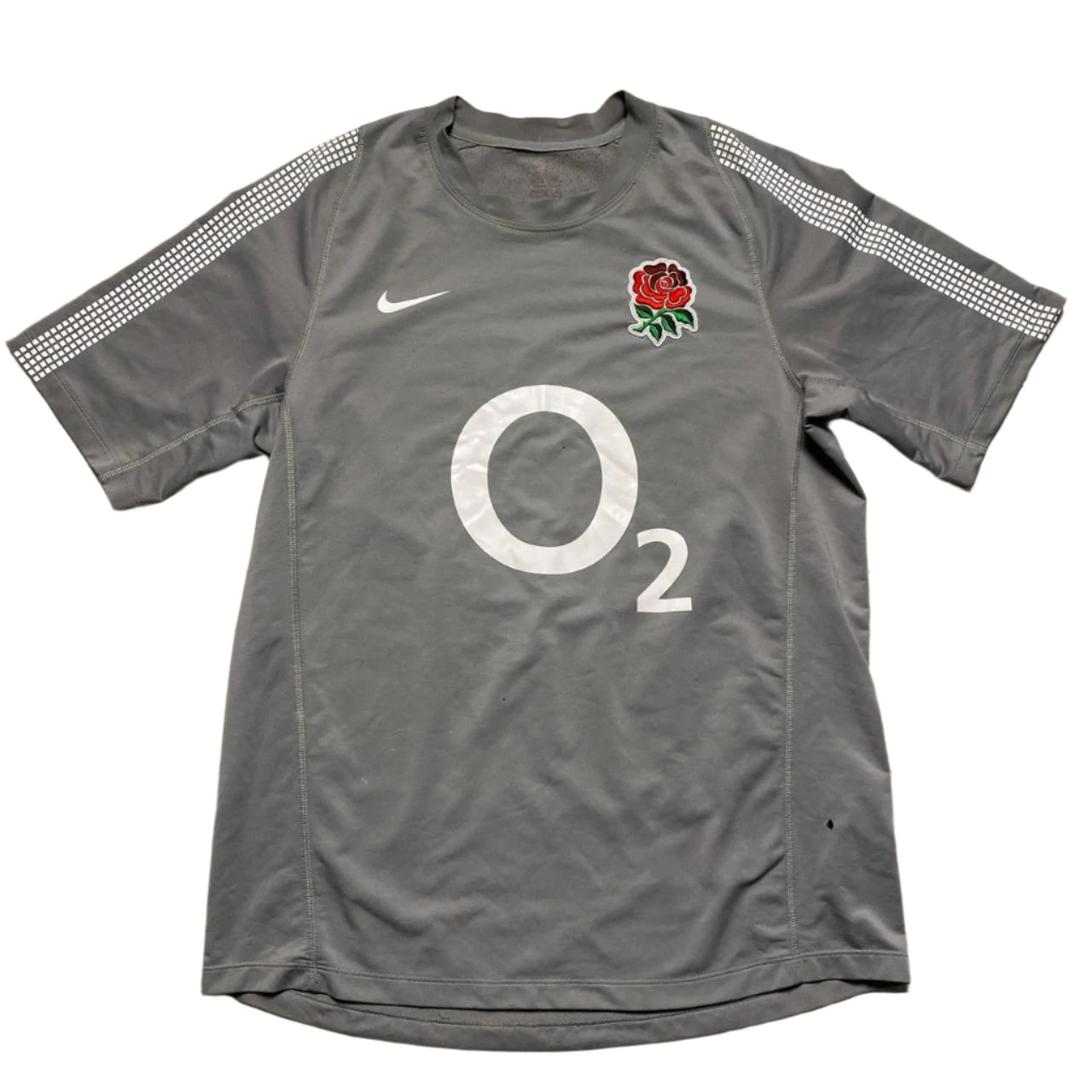 Nike England Rugby O2 Grey and White Jersey (M)