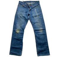 Levis 514 Baggy Blue Distressed Jeans (31W)
