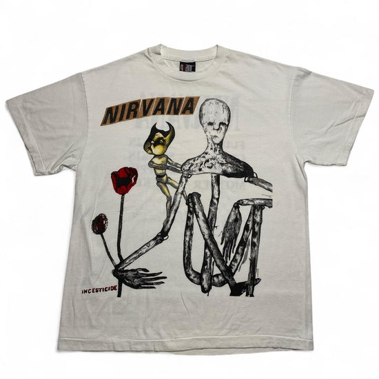 Nirvana Vintage 1993 90’s Single Stitch Incesticide White T Shirt