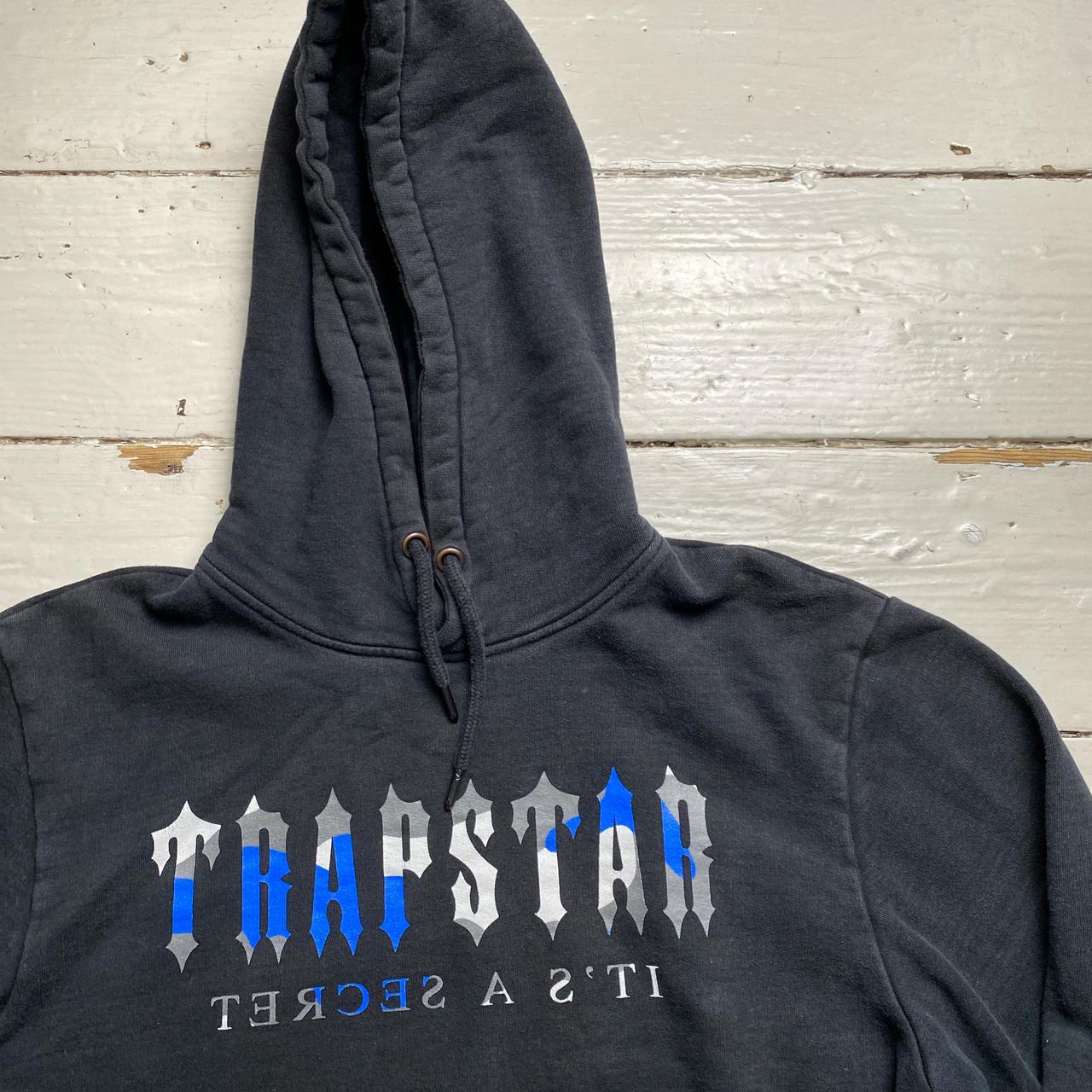 Trapstar Irongate Blue and Grey Camouflage Black Tracksuit