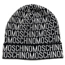 Moschino Monogram Black and White Beanie Vintage Hat