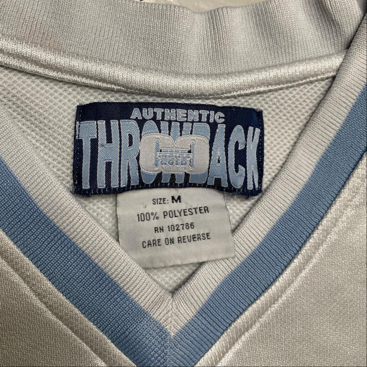 Dirty South Vintage 90’s Baby Blue and White NFL Football Jersey (M)