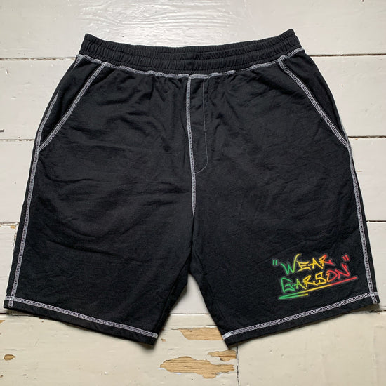 Rasta Gradient Graffiti Shorts