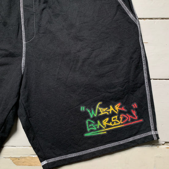 Rasta Gradient Graffiti Shorts