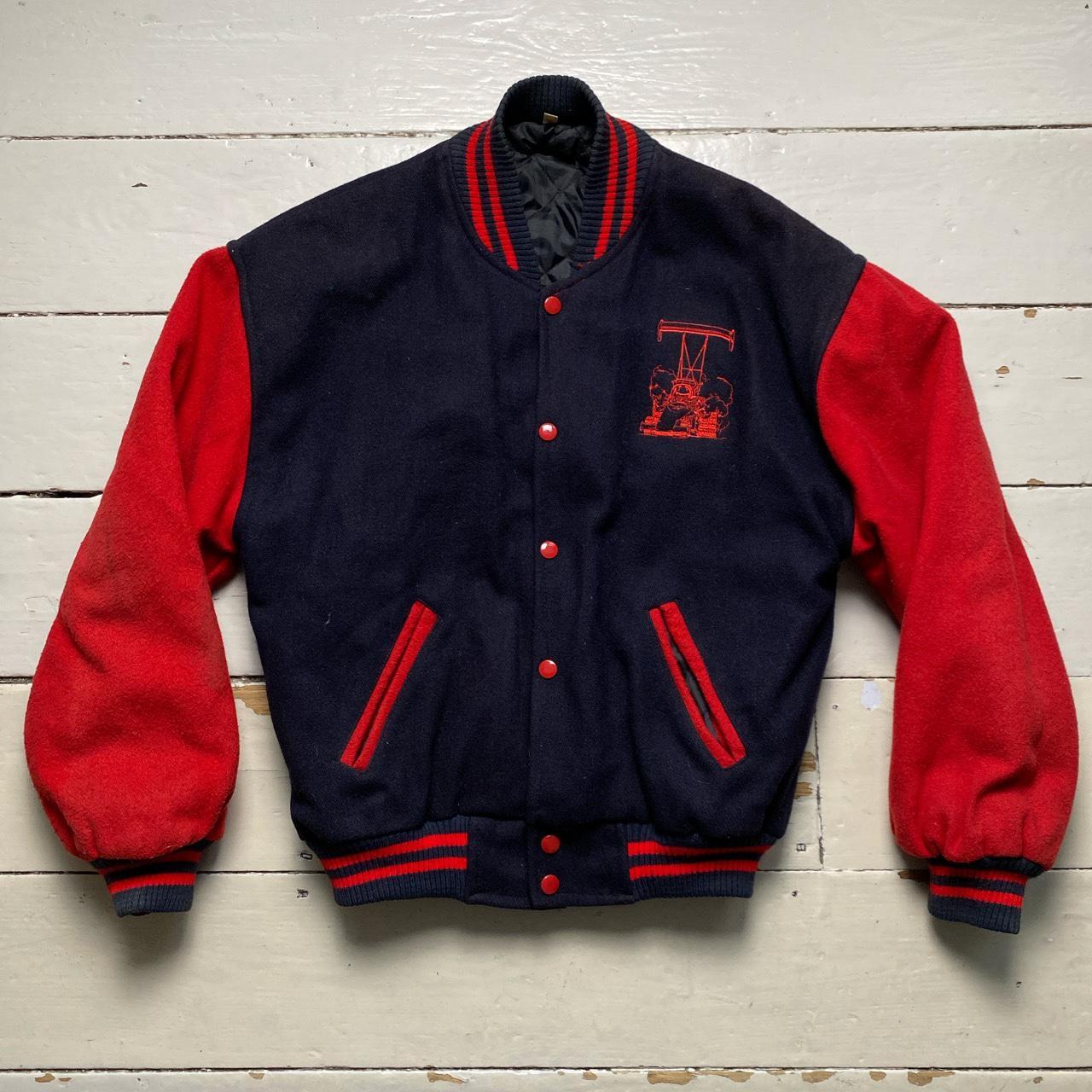 Budweiser Vintage Racing Drag Race Varsity Bomber Jacket