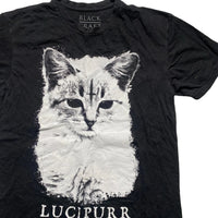 Black Craft Cult Lucipurr Cat Goth Grunge T Shirt Black and White (S)