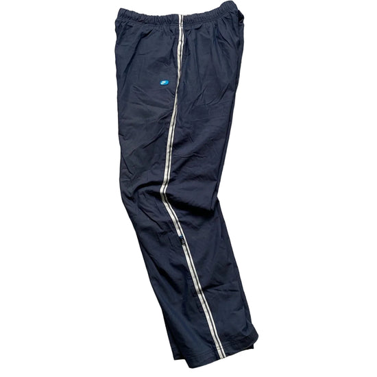 Nike Vintage Baggy Shell Track Pant Bottoms Navy and White (XL)